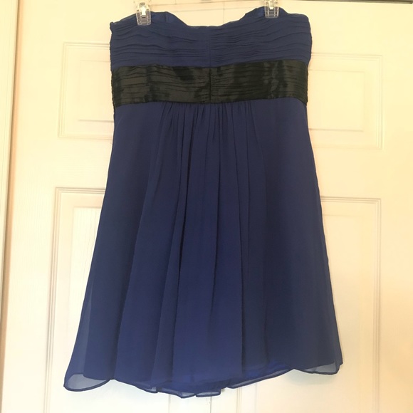 Laundry by Shelli Segal Royal Blue Sweetheart Neckline Strapless Dress - Picture 2 of 5